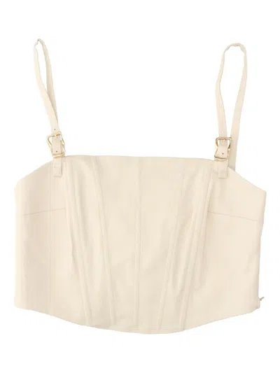 Cult Gaia Loren Buckle-strap Corset Top