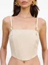 Cult Gaia Loren Crop Top In Neutrals