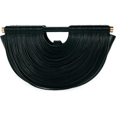 Cult Gaia Lou Top Handle Bag In Black