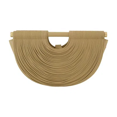 Cult Gaia Lou Top Handle Bag In Sand