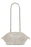 Cult Gaia Lucette Rhinestone Clutch In Clear