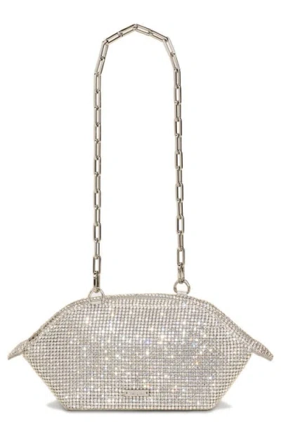 Cult Gaia Lucette Rhinestone Clutch In Clear