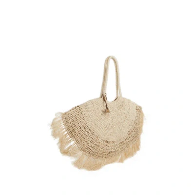 Cult Gaia Lucia Straw Bag In Beige