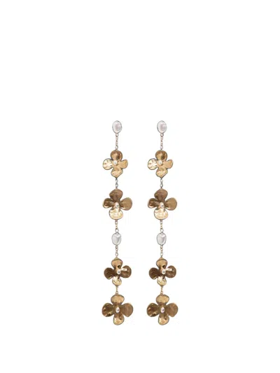 Cult Gaia Lucky Drop Earrings In Gold