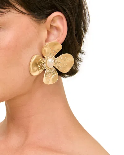 Cult Gaia Lucky Pearl-effect Gold-tone Earrings