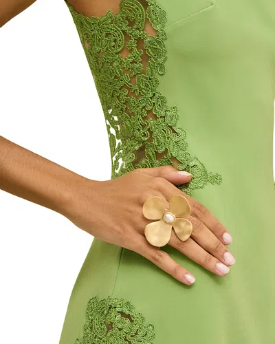 Cult Gaia Lucky Flower Cocktail Ring In Gold