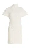 Cult Gaia Luka Knit Cotton Mini Dress In White