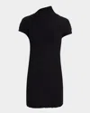 Cult Gaia Luka Cotton Rib Minidress In Black