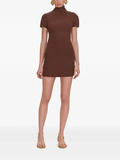 Cult Gaia Luka Mini Dress In Brown