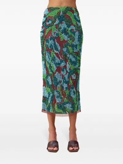 Cult Gaia Lyra Skirt In Red