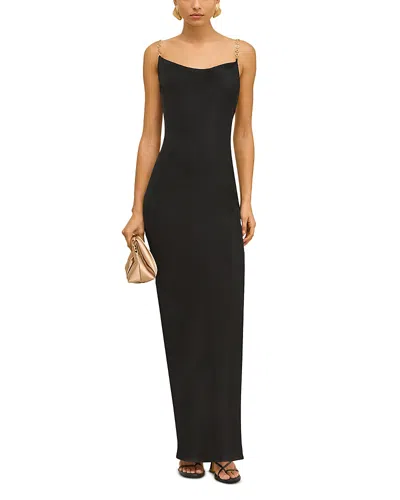 Cult Gaia Macelyn Silk Gown In Black