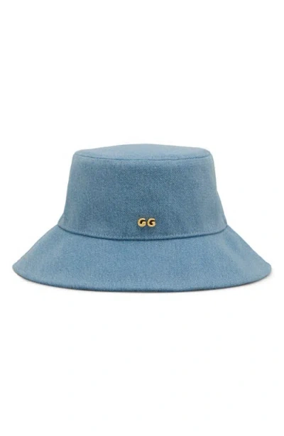 Cult Gaia Maddie Blue Denim Bucket Hat