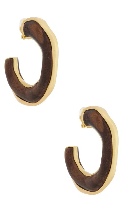 Cult Gaia Madeira Earring In Brown