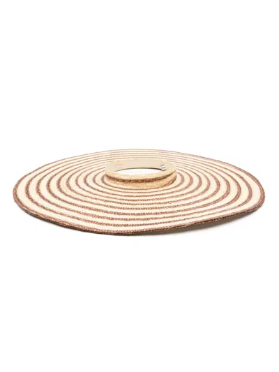 Cult Gaia Magda Interwoven Visor In Neutrals