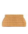 Cult Gaia Mini Lillia Woven Raffia Clutch In Nude
