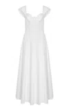 Cult Gaia Magnolia Cotton-blend Maxi Dress In White