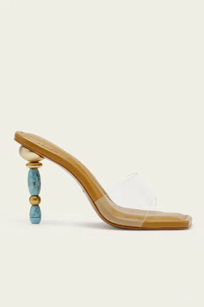 Cult Gaia Mahina Sandal In Ibiza Turquoise Multi In Brown