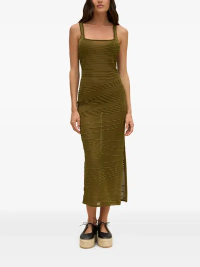 Cult Gaia Mai Knitted Dress In Green