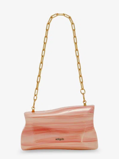 Cult Gaia Malaya Acrylic Clutch In Pink