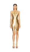 Cult Gaia Mara Dress In Metallic Gold