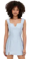 Cult Gaia Mariza Sleeveless Silk Minidress In Blue