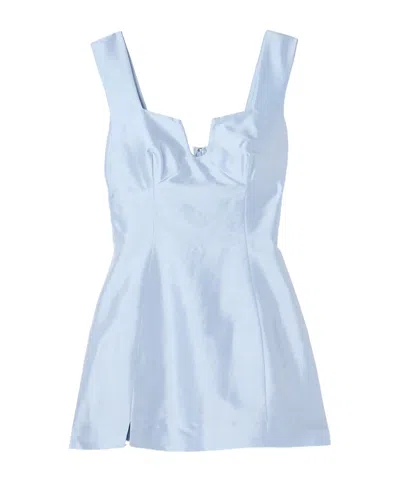 Cult Gaia Mariza Sleeveless Silk Minidress In Blue