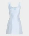 Cult Gaia Mariza Sleeveless Silk Minidress In Blue