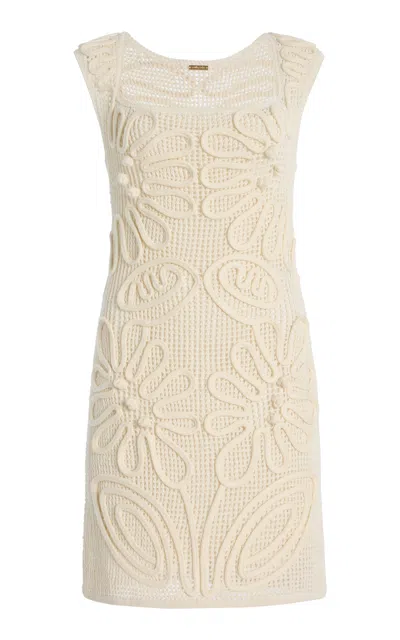 Cult Gaia Marlow Knit Cotton Dress In White