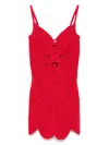 Cult Gaia Marlow Cutout Crocheted Cotton Mini Dress