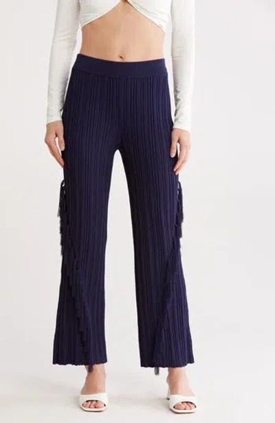 Cult Gaia Maude Knit Pants In Blue