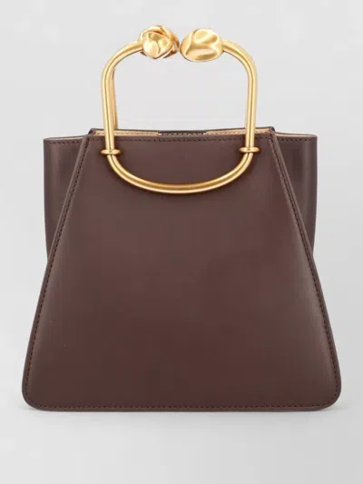 Cult Gaia Maxine Mini Bag Gold Tone Hardware Top Handle In Burgundy