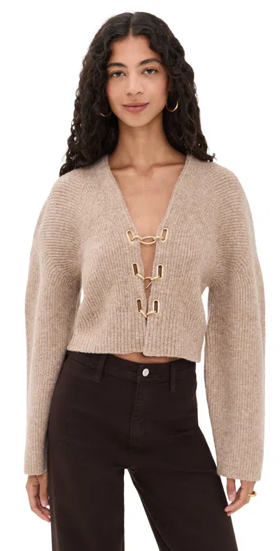 Cult Gaia Mayalu Cardigan Beach Melange In Brown