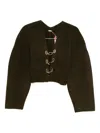 Cult Gaia Mayalu Hook-detail Cardigan In Brown