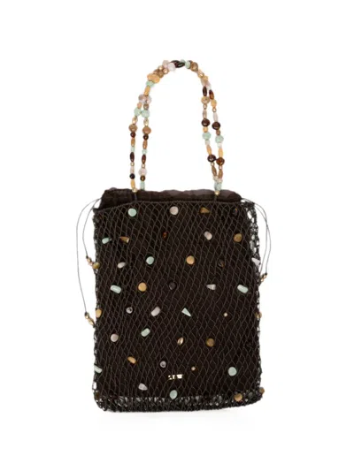 Cult Gaia Mercier Bauble-embellished Tote Bag In Brown