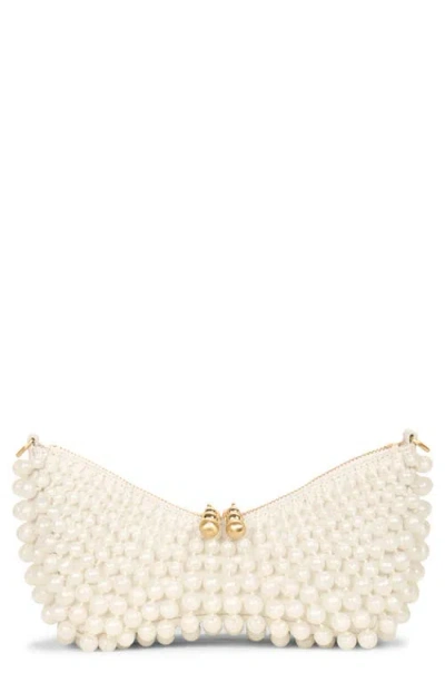 Cult Gaia Mercier Beaded Clutch In White