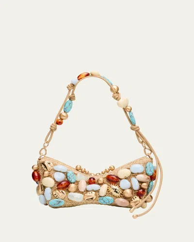 Cult Gaia Mercier Clutch In Gold