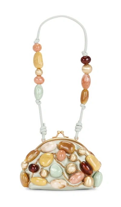 Cult Gaia Mercier Mini Wristlet Bag In Cool Mint Bauble Multi