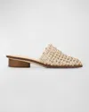 CULT GAIA MERIDA LEATHER NET SLIDE MULES