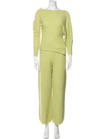 Pre-owned Cult Gaia Merino Wool Pant Set In Green