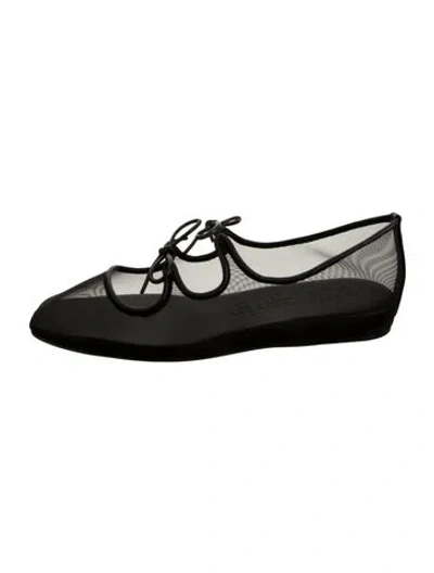 Pre-owned Cult Gaia Mesh Ballet Flats W/ Tags In Black