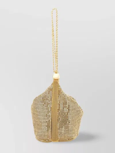Cult Gaia Mesh Chain Wristlet Bag
