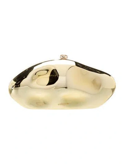 Pre-owned Cult Gaia Metal Clutch In Yellow