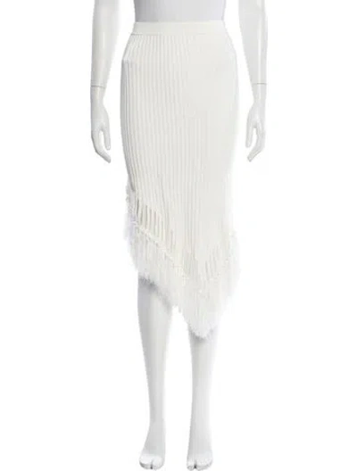 Pre-owned Cult Gaia Midi Length Skirt In White