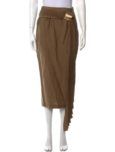 Pre-owned Cult Gaia Midi Skirt In Brown
