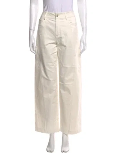 Pre-owned Cult Gaia Mid-rise Wide Leg Jeans In Neutral
