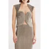 Cult Gaia Milli Top In Brown