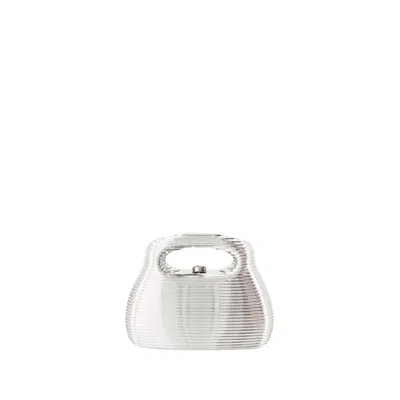 CULT GAIA CULT GAIA MIMI TOP HANDLE CLUTCH - SYNTHETIC - SILVER