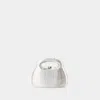 Cult Gaia Mimi Top Handle Clutch In Silver
