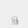Cult Gaia Mimi Top Handle Clutch In Silver
