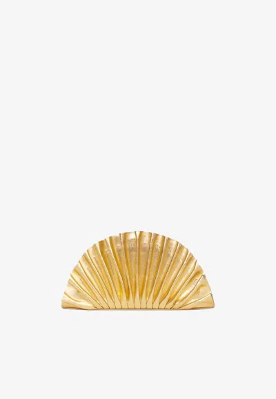 Cult Gaia Min Nala Fanned-style Clutch In Gold